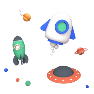 火箭飞船飞碟c4d元素