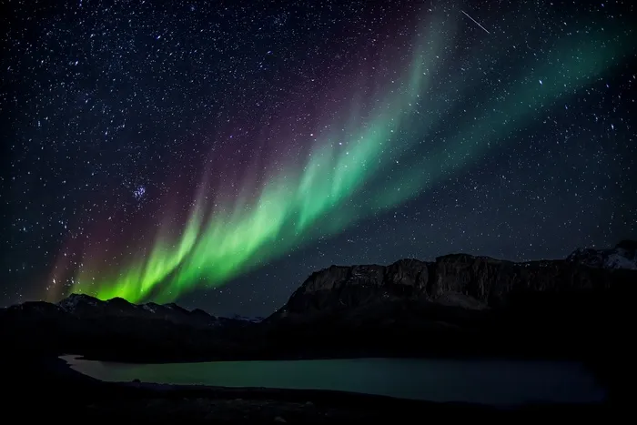 南极光北极光极光夜晚星空背景极光景观图片 (1)
