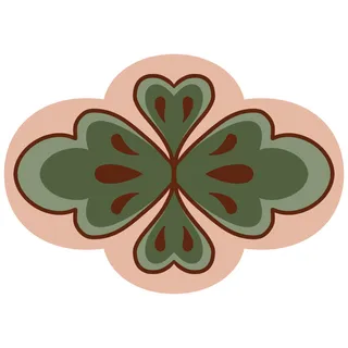 复古中国风国潮敦煌花纹花草插画手绘装饰小元素PSD素材