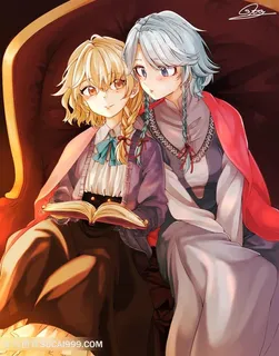 看书的女生动漫图片