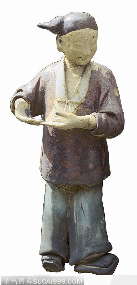 陈家祠陶塑-双手相对青年