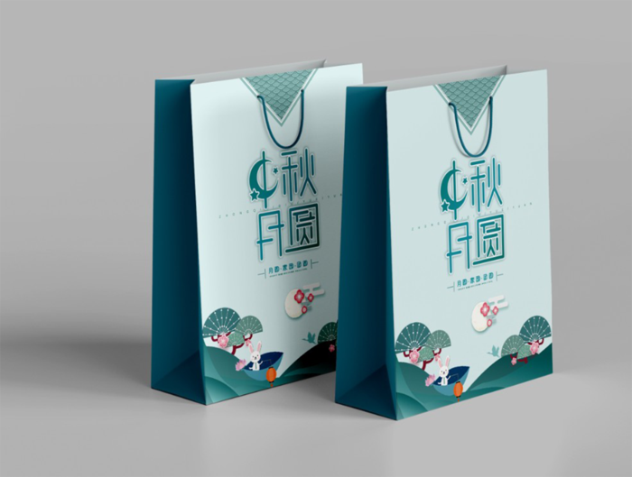 中秋礼袋-中秋月圆手提袋包装盒