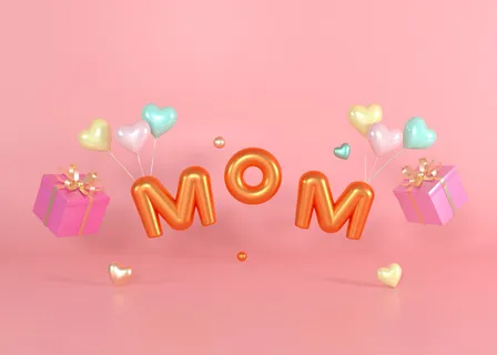 粉色气球母亲节素材