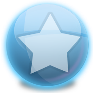 圆形五角星蓝色