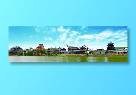 台儿庄顺河街景摄影图片