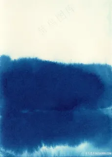 抽象水墨蓝色纯色水彩墨迹背景素材 抽象水墨蓝色纯色水彩墨迹背景素材