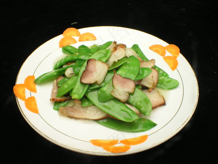 0435腊肉荷兰豆