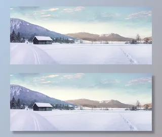 冬天白雪背景风景