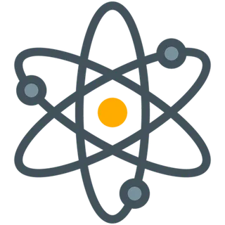 墨绿色原子卡通科技kv主视觉素材