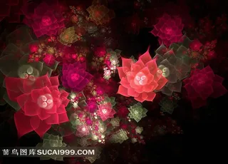 精美梦幻花纹壁纸素材