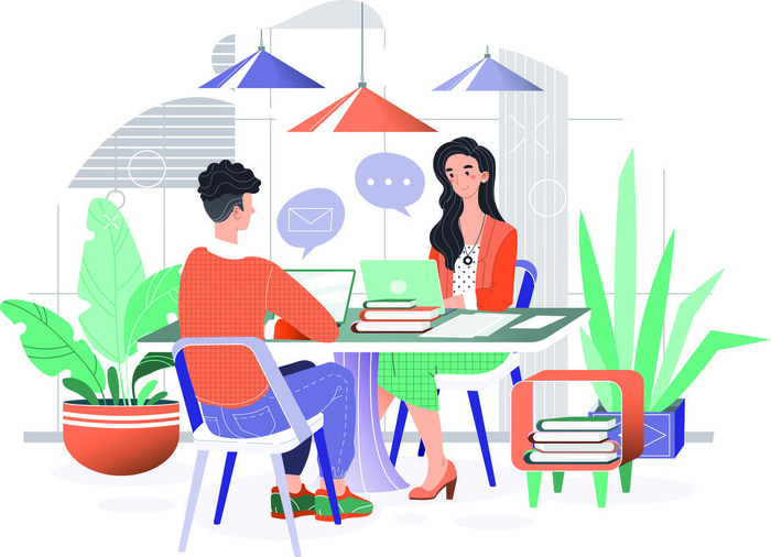 扁平化人物场景办公互联网等距ai矢量设计网页海报UI素材插画