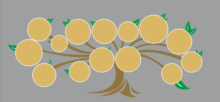 树造型照片墙 文化墙cdr矢量模版下载