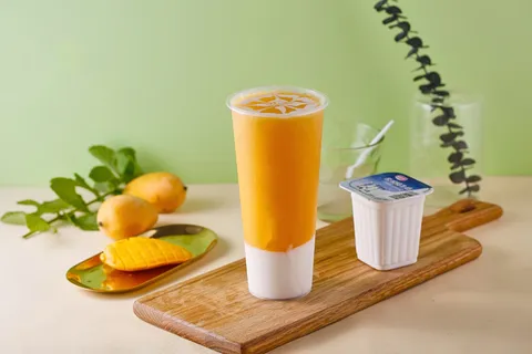 奶茶店水果茶饮品特饮高清图芒果酸奶