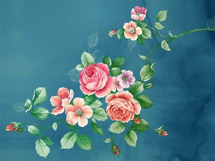 时尚小花艺术绘画