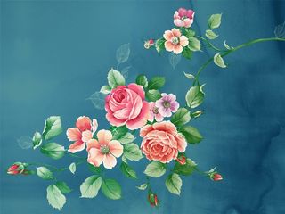 时尚小花艺术绘画