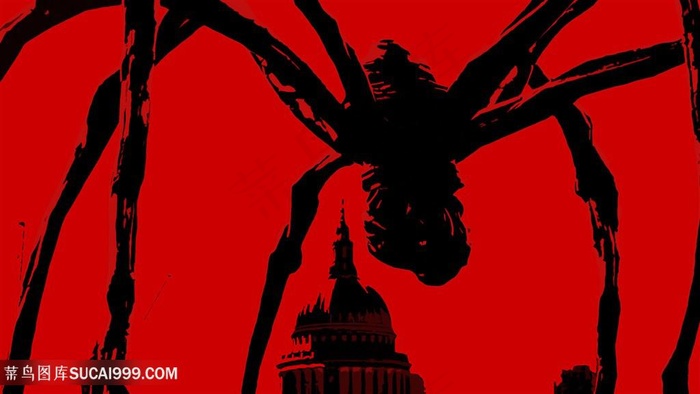 唯美蜘蛛建筑壁纸