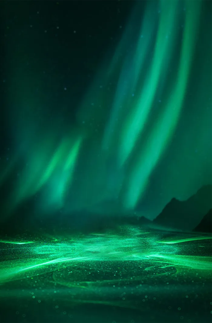 绿色极光壁纸图片