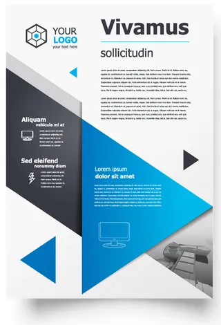 包装宣传册设计模板传单页抽象商务宣传册A4模板创意封面趋势宣传