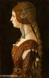 达芬奇女性人物肖像油画图片 达芬奇女性人物肖像油画图片