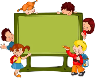 小朋友绿板卡通书写少儿兴趣班