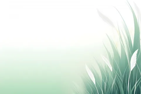 清新大气绿色芦苇羽毛背景