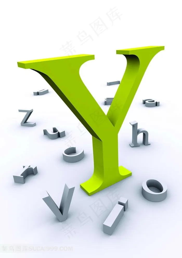 3d立体字母Y背景素材