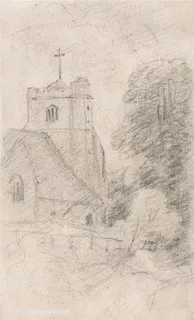 康斯坦布尔手绘建筑风景画 康斯坦布尔手绘建筑风景画