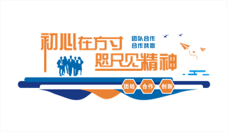 团队合作形象墙合作精神