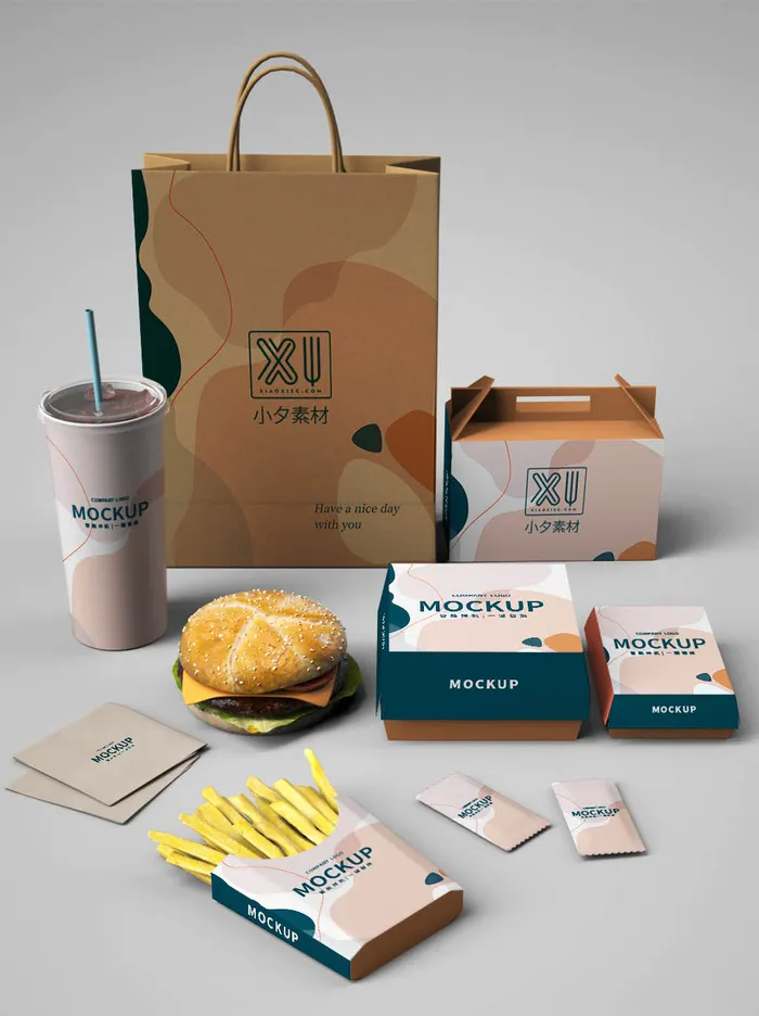 包装智能贴图样机VI效果PSD素材psd模版下载