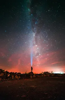 黑色星空摄影素材