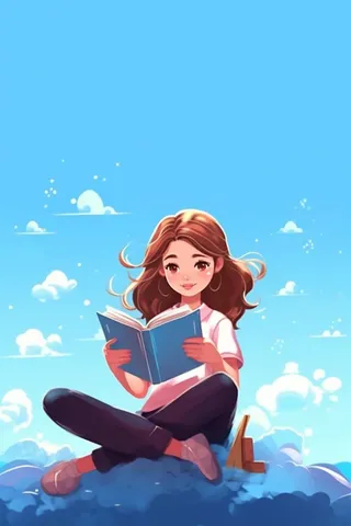 儿童学习天蓝背景