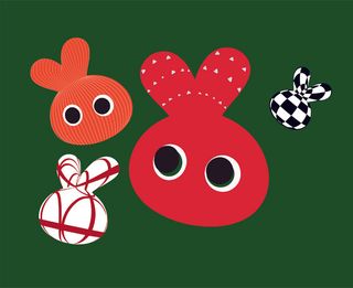 卡通兔子矢量图