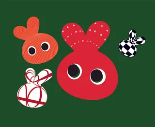 卡通兔子矢量图