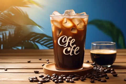 咖啡拿铁咖啡店卡通插画背景