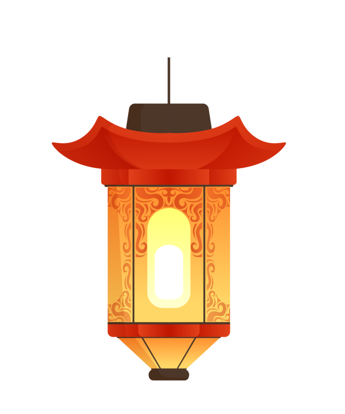 卡通手绘灯笼中秋节元宵节花灯新年海报元素PNG免扣PS素材