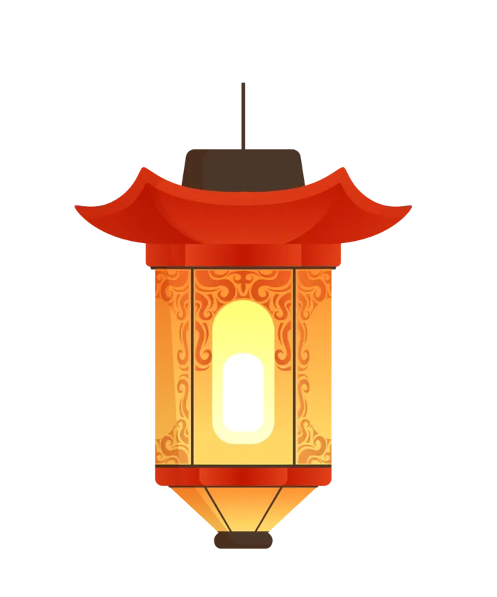 卡通手绘灯笼中秋节元宵节花灯新年海报元素PNG免扣PS素材