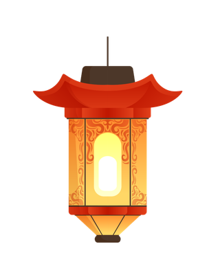 卡通手绘灯笼中秋节元宵节花灯新年海报元素PNG免扣PS素材