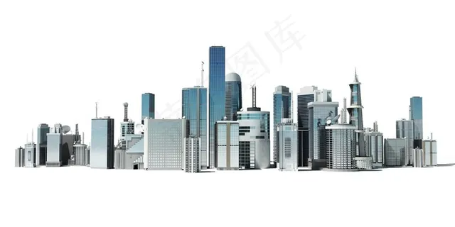 城市高楼3D插画 城市高楼3D插画