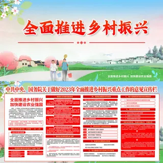 2023年全面推进乡村振兴展板