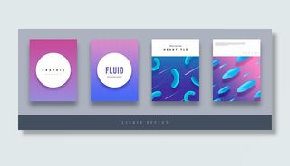 炫酷蓝紫色简约画册