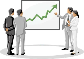 彩色矢量卡通商务团队人物 免抠