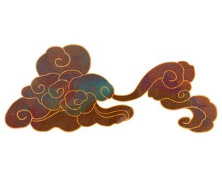 中国风国潮祥云插画手绘云彩图案海报云层装饰背景PSD设计素材