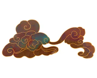 中国风国潮祥云插画手绘云彩图案海报云层装饰背景PSD设计素材