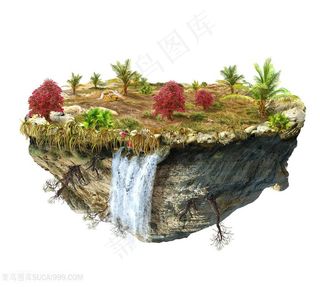 创意悬浮景色高清图