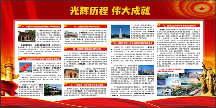 光辉历程 伟大成就psd模版下载