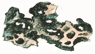 大山石头国画欣赏摄影图片