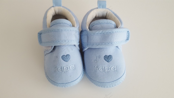 软底蓝色婴儿鞋图片