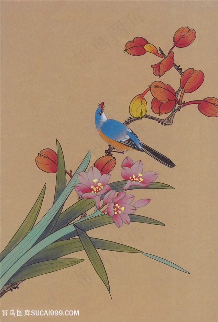 唯美花卉时尚中式艺术装饰画