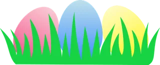 鸡蛋草丛卡通简笔素材