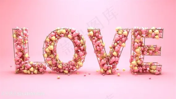 浪漫七夕情人节LOVE字体